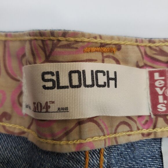 Levi’s Shorts Women Size 1 Slouch 504 Dark Way Distressed Hem Legs NEW - Picture 6 of 14